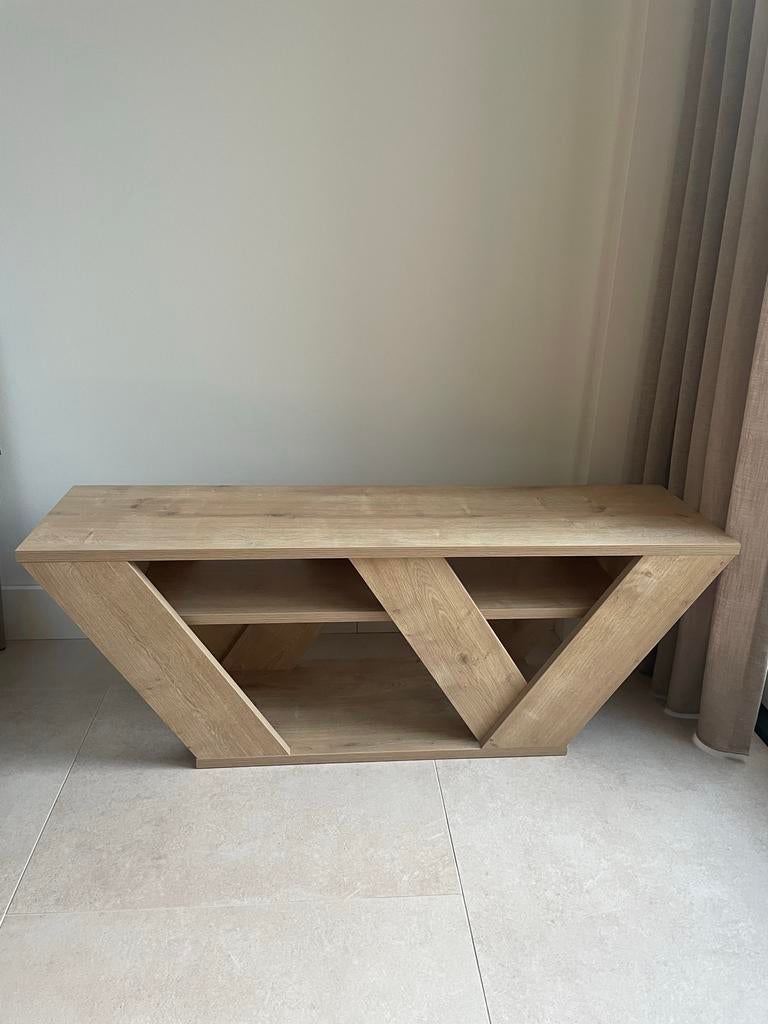 Modern TV meubel lichte eikenkleur - 110x30x40 cm, Ophalen, 100 tot 150 cm, Zo goed als nieuw, Minder dan 100 cm