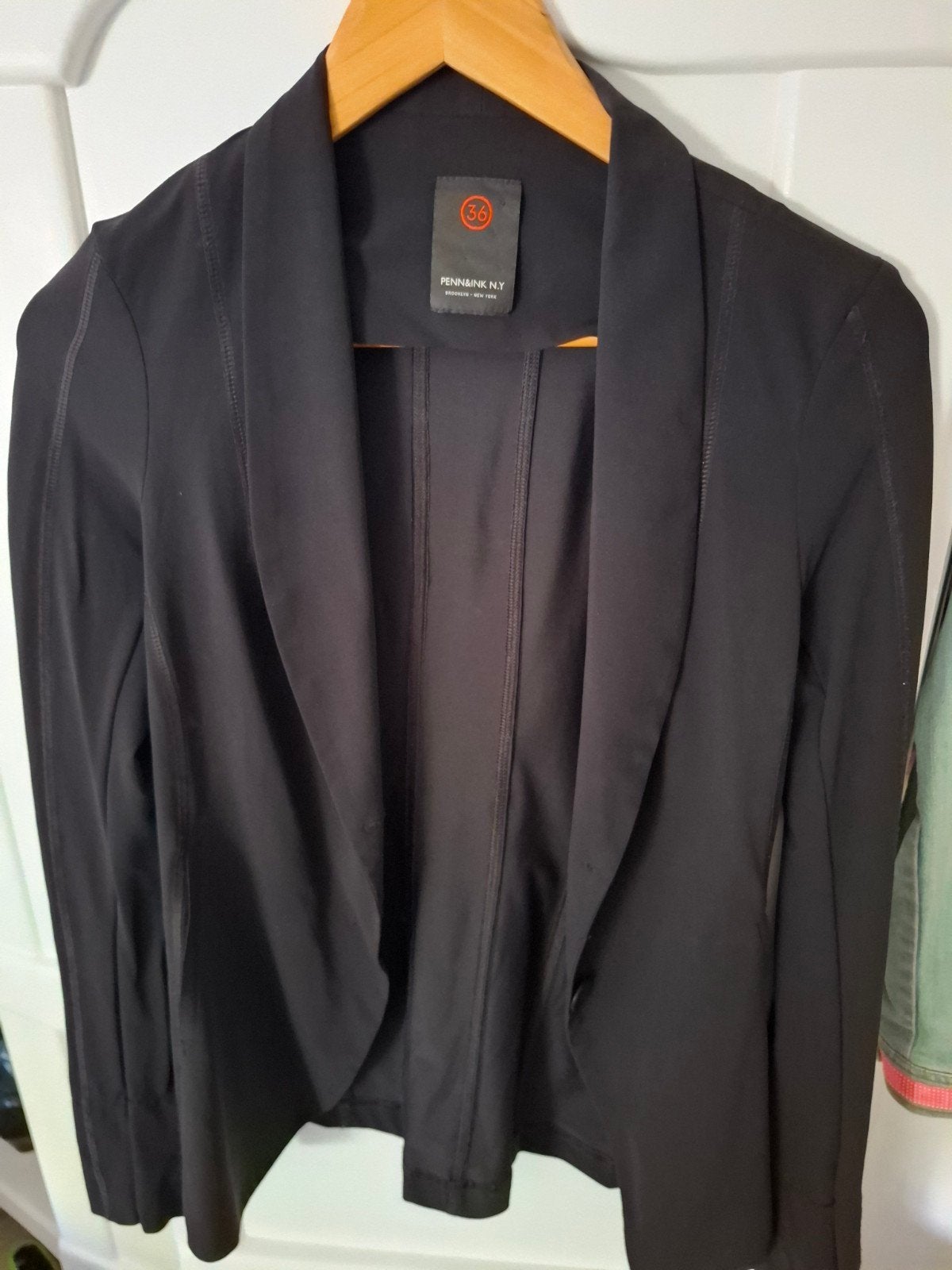 Zwart dames colbert/blazer Penn&Ink NY maat 36, Zwart, Ophalen of Verzenden, Zo goed als nieuw, Jasje