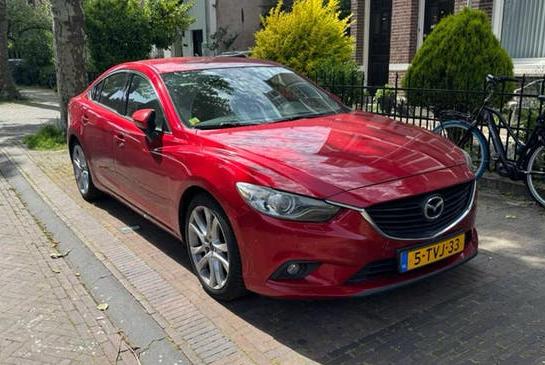Mazda 6 2.2D Sedan 2014 Rood - Trekhaak - Vol Opties!, Auto's, Mazda, Particulier, ABS, Achteruitrijcamera, Airbags, Airconditioning