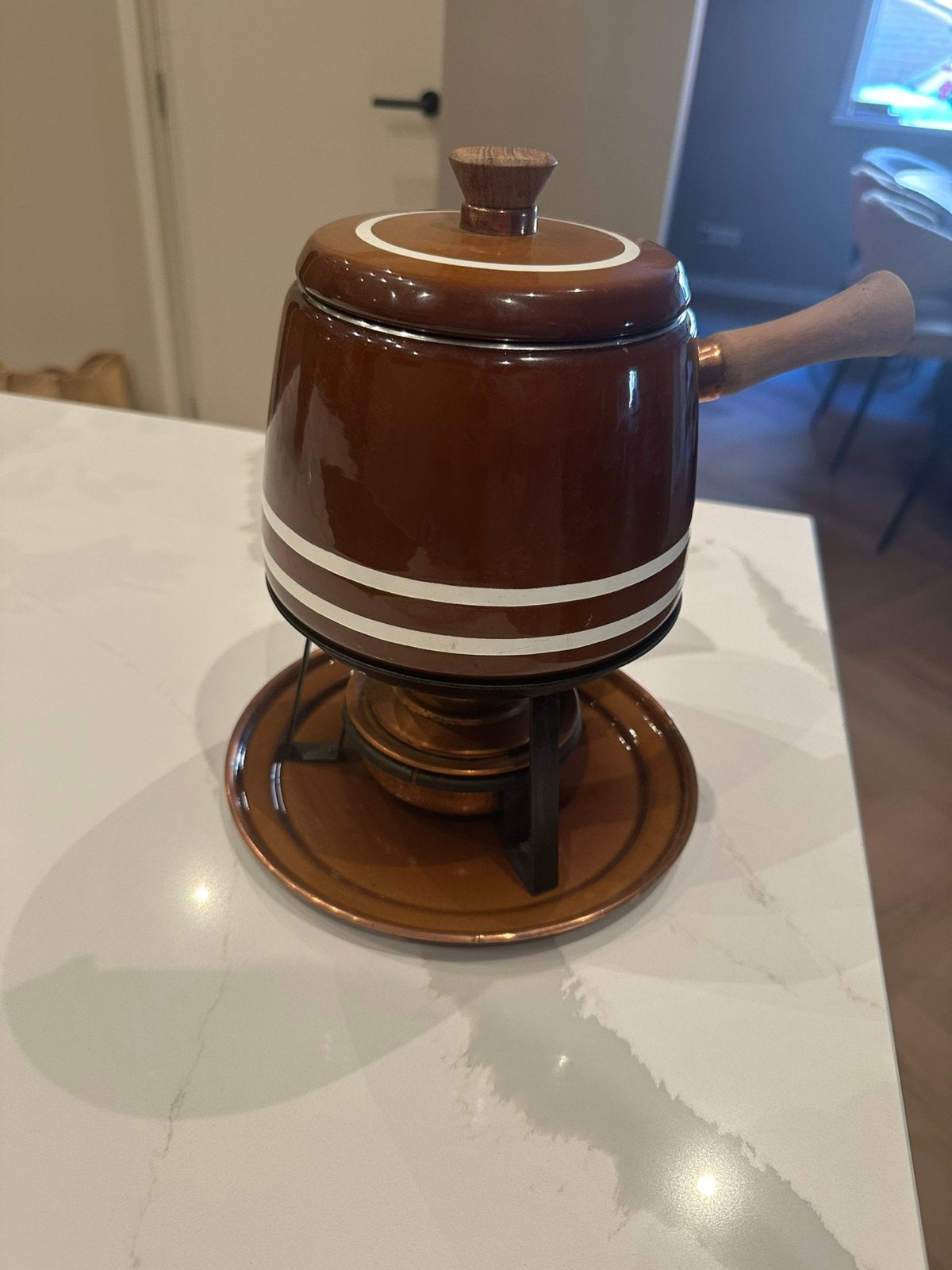 Puntgaaf fondueset!, Ophalen, Zo goed als nieuw, Brander, Fondueset