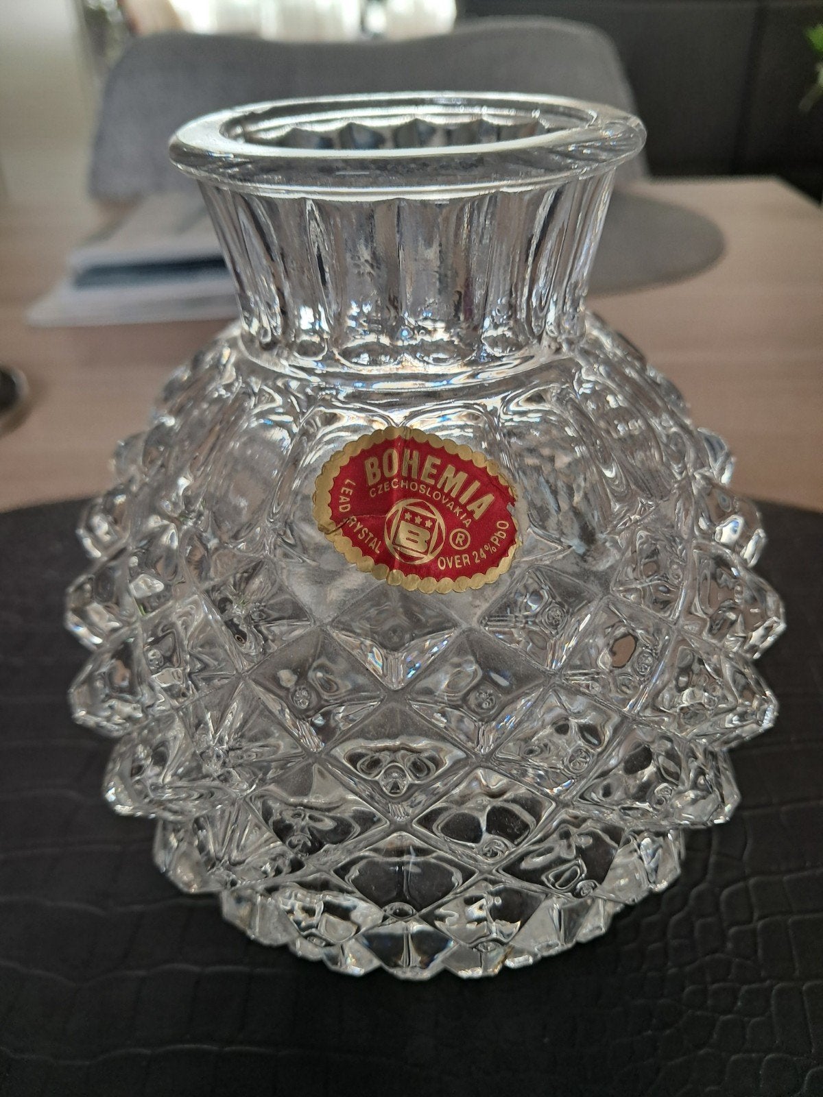 Bohemia kristal vaasje., Ophalen of Verzenden