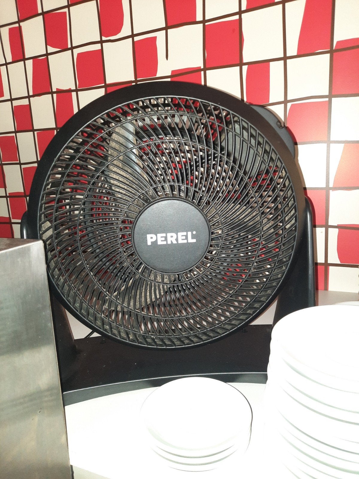 Perel ventilator - Zwart, krachtig en compact, Ophalen, Gebruikt, Vloerventilator