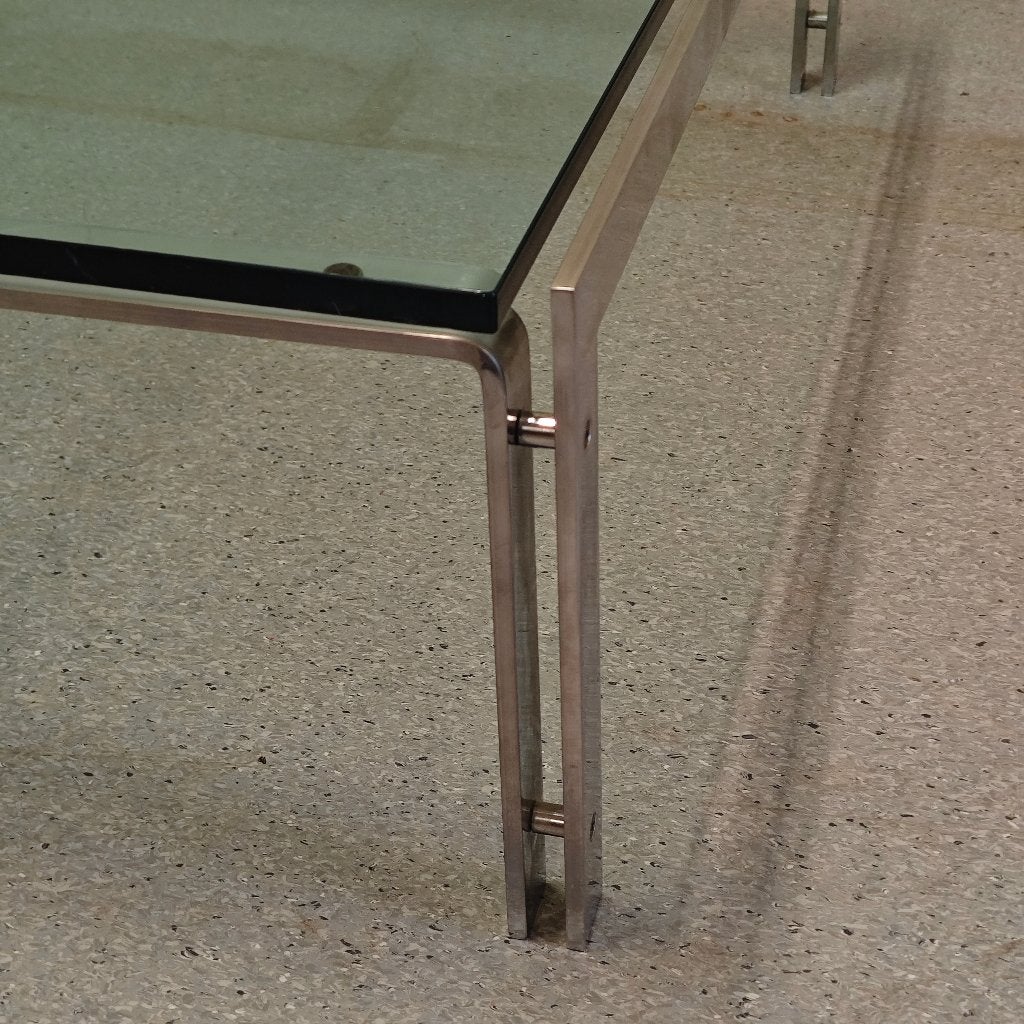Vintage Metaform M1 salontafel, Ophalen, Zo goed als nieuw, Glas, Onbekend