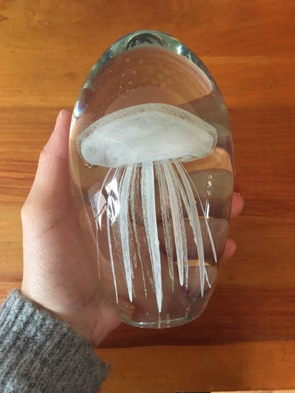 Glazen kwallen presse-papier - Uniek decoratief object, Huis en Inrichting, Meerkleurig, Ophalen of Verzenden, Zo goed als nieuw