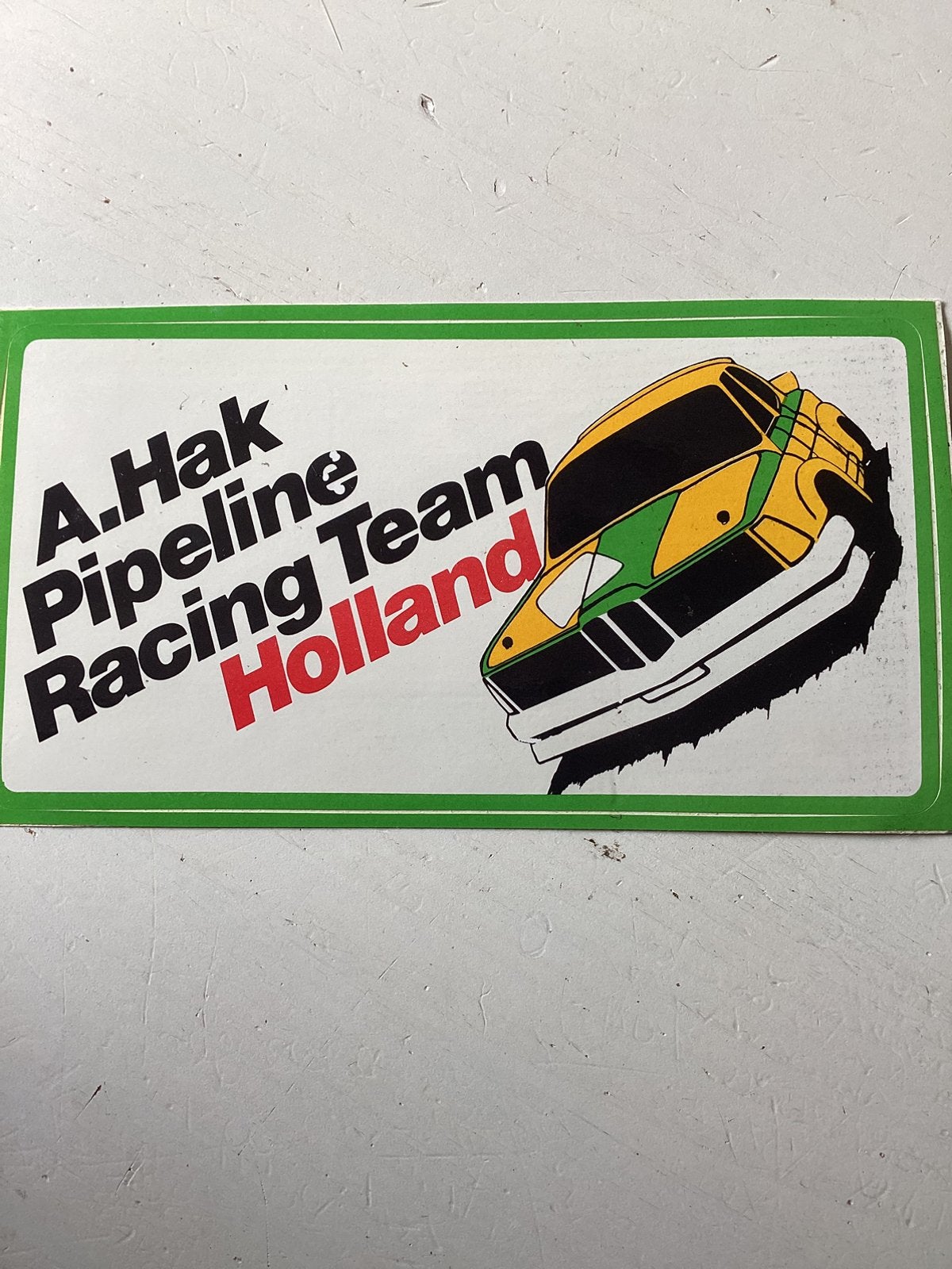 Sticker A. Hak Pipeline Racing Team Holland, Verzenden, Zo goed als nieuw, Sport