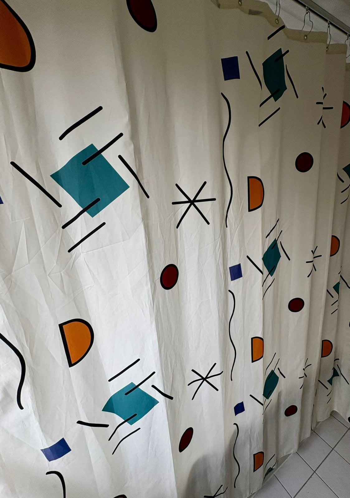 2x Geweven Douchegordijnen - Zware Kwaliteit (180x200cm), Ophalen of Verzenden, Gebruikt, Overige kleuren