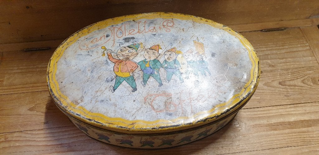 Vintage Van Nelle koekblik met fanfare, Verzamelen, Ophalen of Verzenden, Gebruikt, Koek(jes), Overige merken