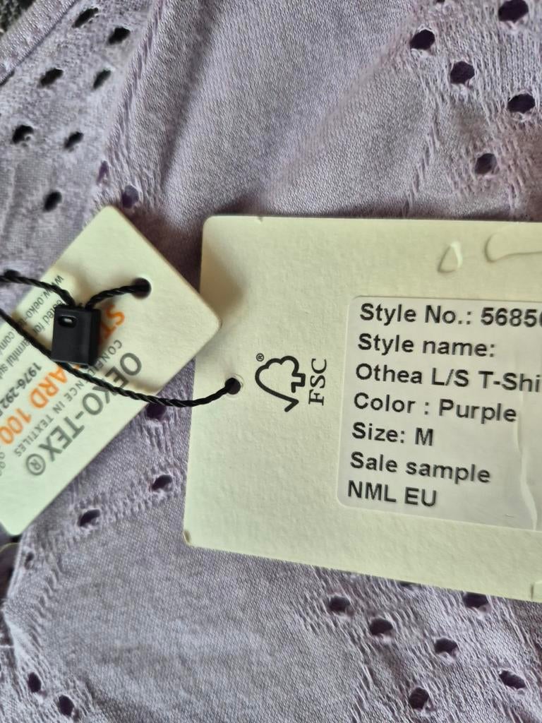I Say Othea L/S T-Shirt - Paars met Perforaties, Kleding | Dames, Maat 38/40 (M), Paars, Nieuw, Ophalen of Verzenden
