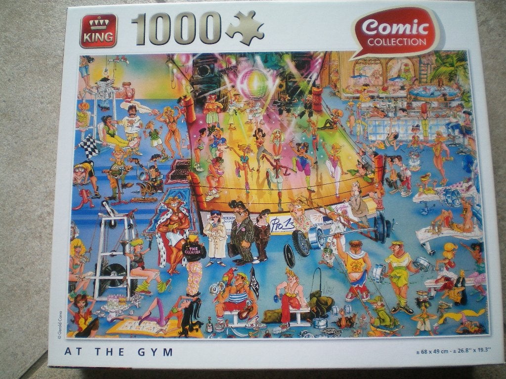KING Puzzel 1000 stukjes. At the Gym., Ophalen of Verzenden, 500 t/m 1500 stukjes, Zo goed als nieuw, Legpuzzel