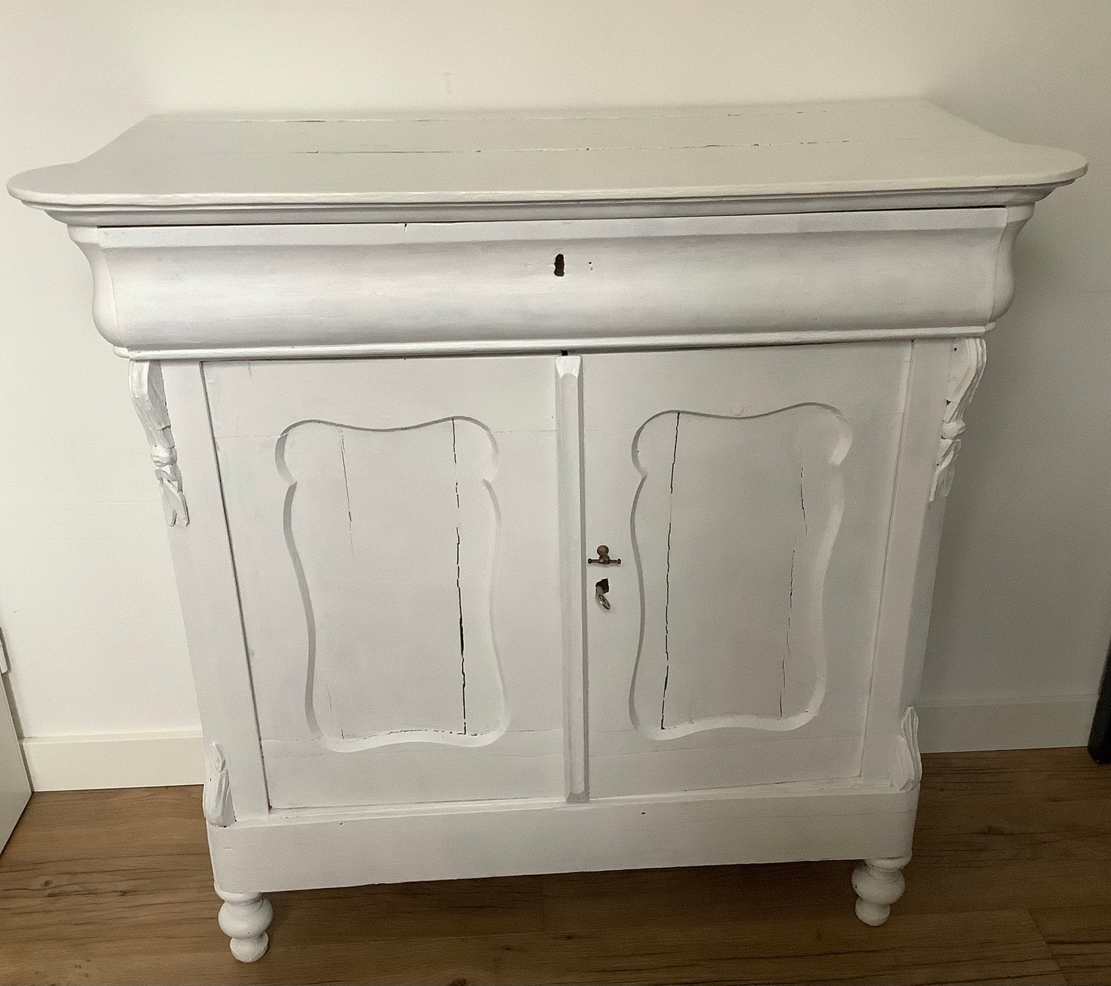 Oud Brocante Biedermeier kastje, Ophalen