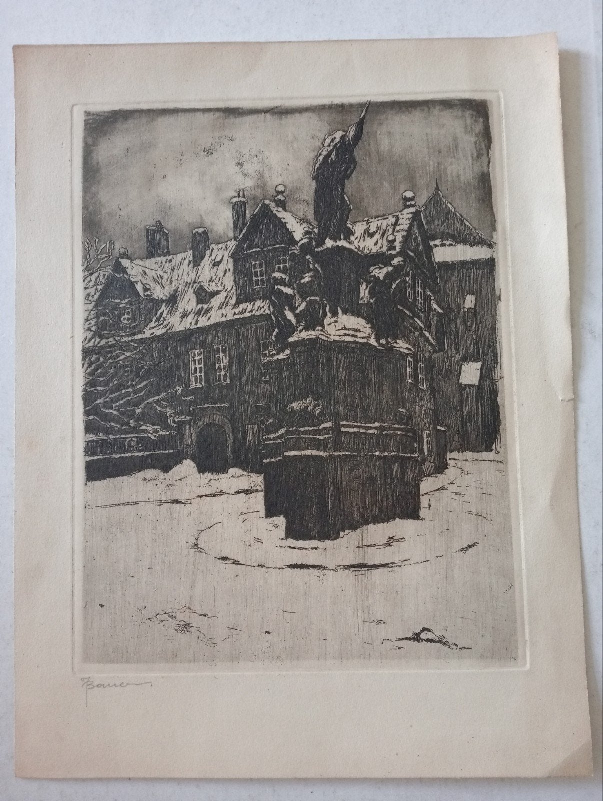Josef Jiri Bauer Ets Praag Tsjechië, Antiek en Kunst, Ophalen of Verzenden