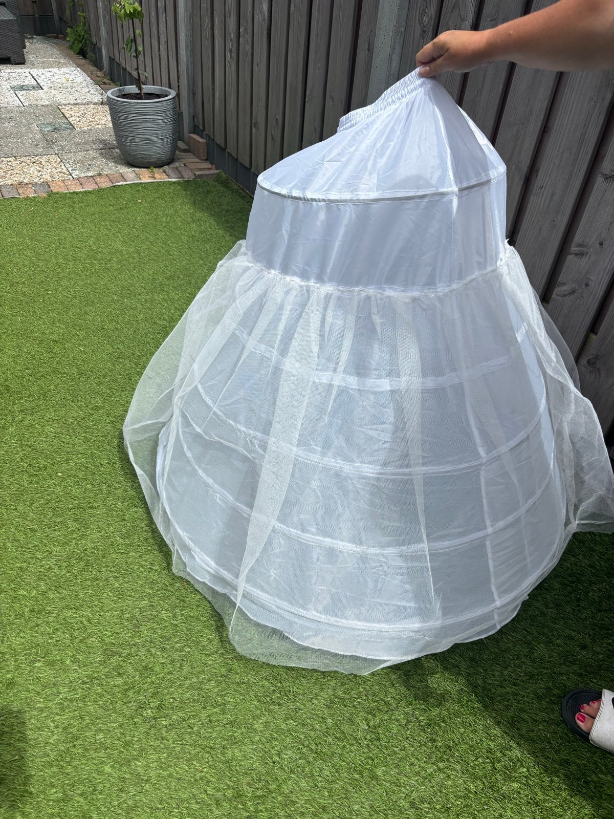 Bruidssluier en petticoat voor trouwjurk, Ophalen, Zo goed als nieuw, Wit, Accessoires