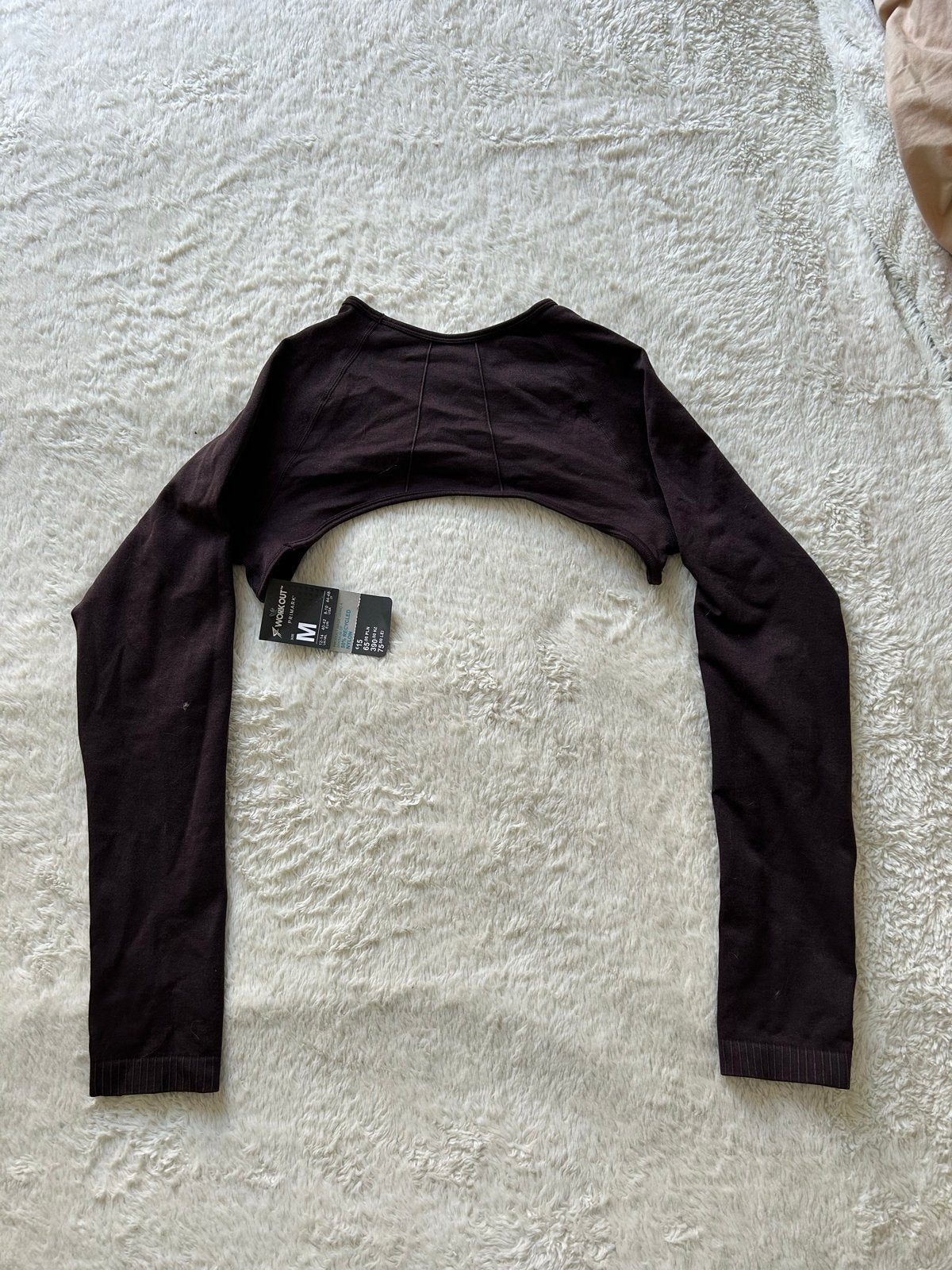 Primark bruin sport top met lange mouwen - maat M, Kleding | Dames, Sportkleding, Maat 38/40 (M), Bruin, Nieuw, Ophalen of Verzenden