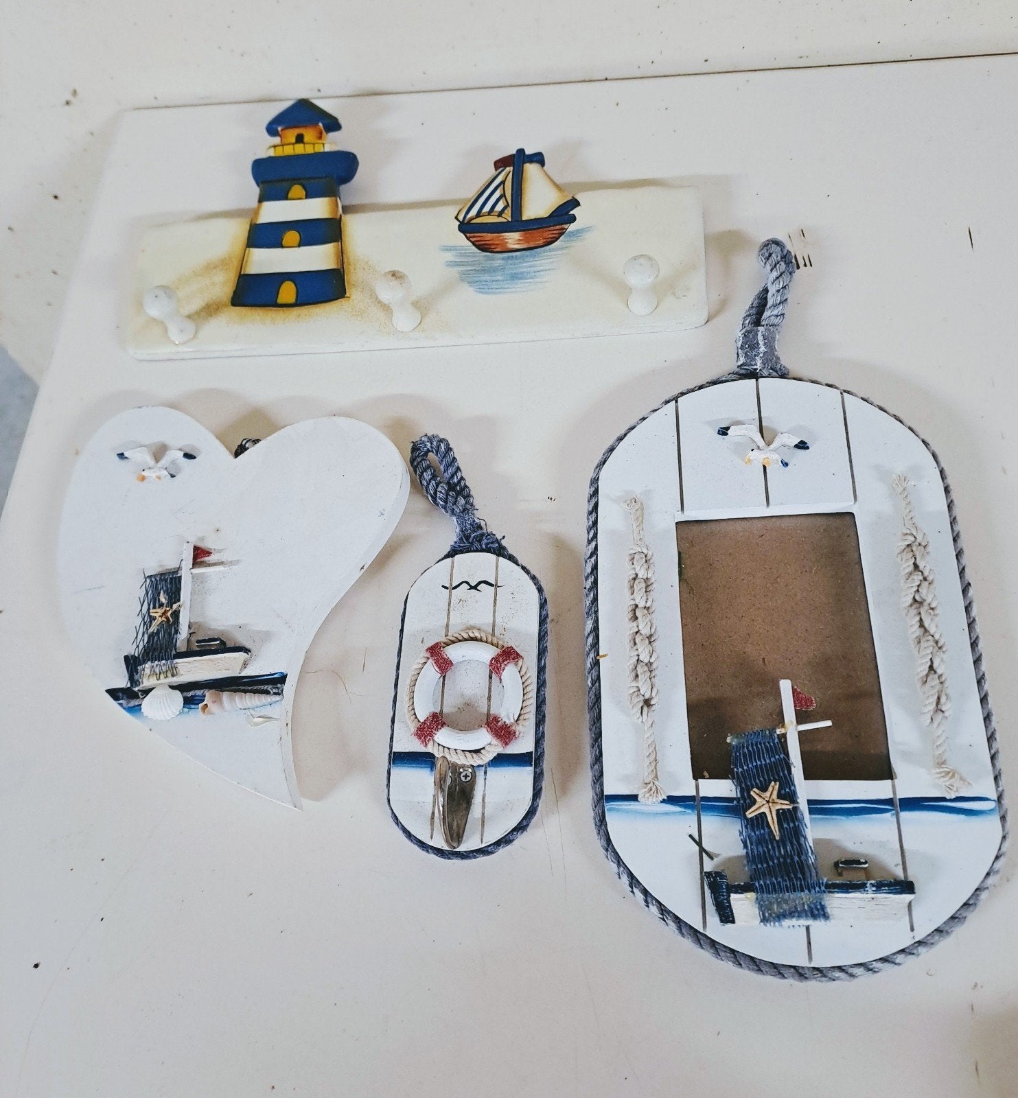 Nautische items/kapstokje/fotolijst/hartje/haakje, Ophalen of Verzenden