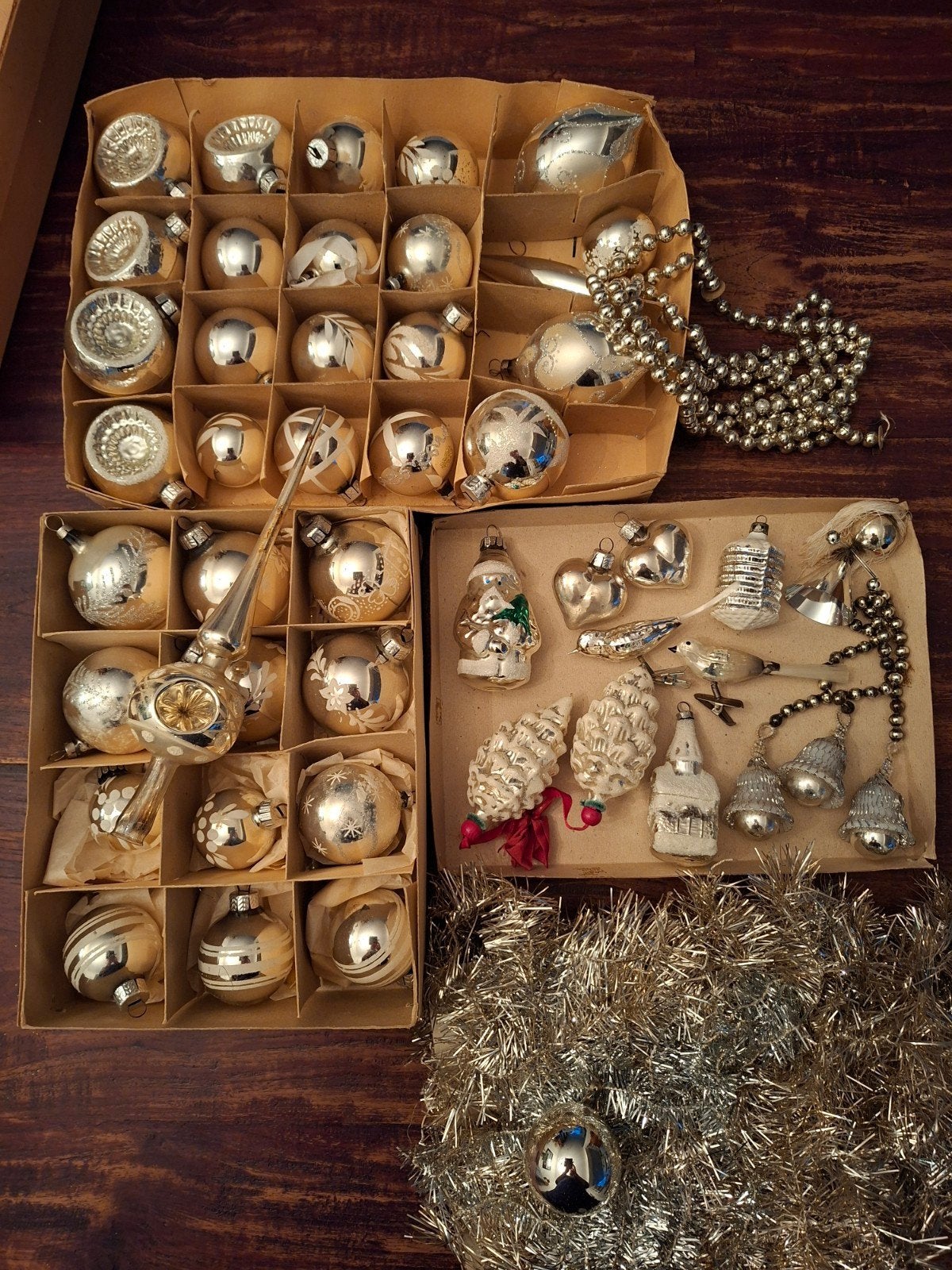 nr.1 oude kerstballen zilver kerstspullen kerstversiering, Diversen, Ophalen of Verzenden