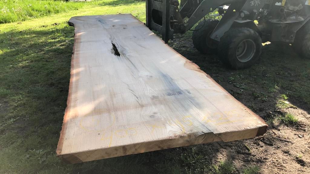 Boomstamblad van 400 cm lang | Amerikaans eiken, Ophalen, Zo goed als nieuw, 250 cm of meer, Planken