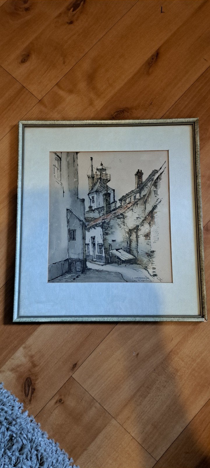 Ingelijste aquarel van Jan korthals, Ophalen
