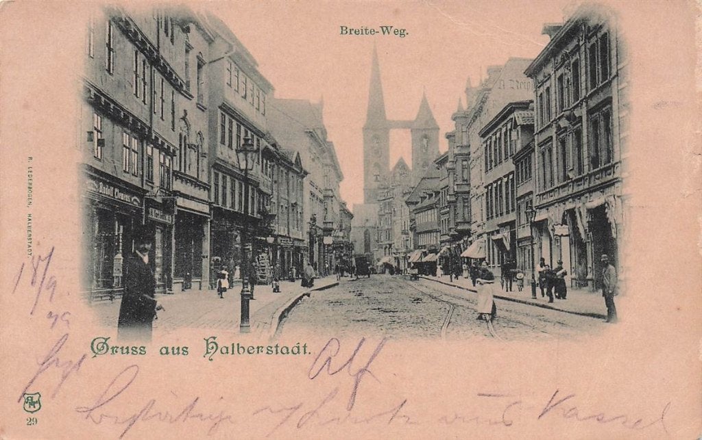 702-388-037 Halberstadt Breite-Weg, Verzenden, Voor 1920, Duitsland
