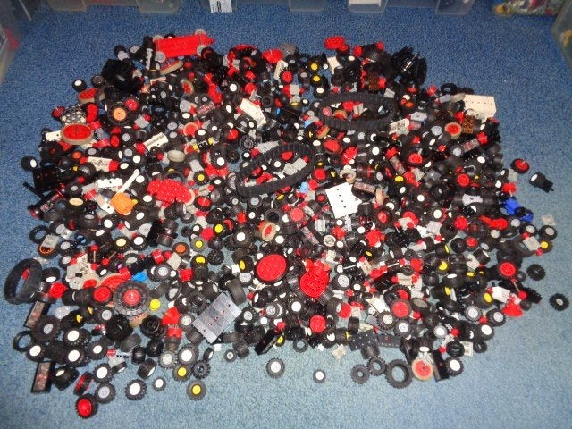 Partij A229=Losse Lego wielen gemengd, Lego, Lego, Gebruikt, Lego