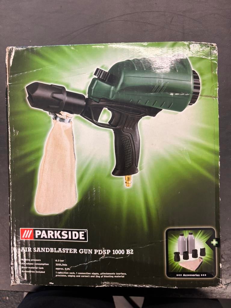 Parkside PDSP 1000 B2 Perslucht Zandstraalpistool, Doe-het-zelf en Verbouw, Gereedschap | Handgereedschap, Ophalen of Verzenden