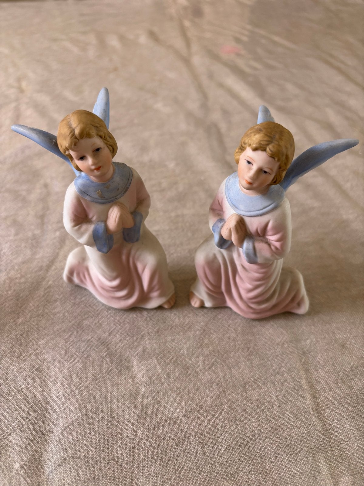 Set van 3 Porseleinen Engelen Beeldjes - Vintage Decoratie, Antiek en Kunst, Ophalen of Verzenden