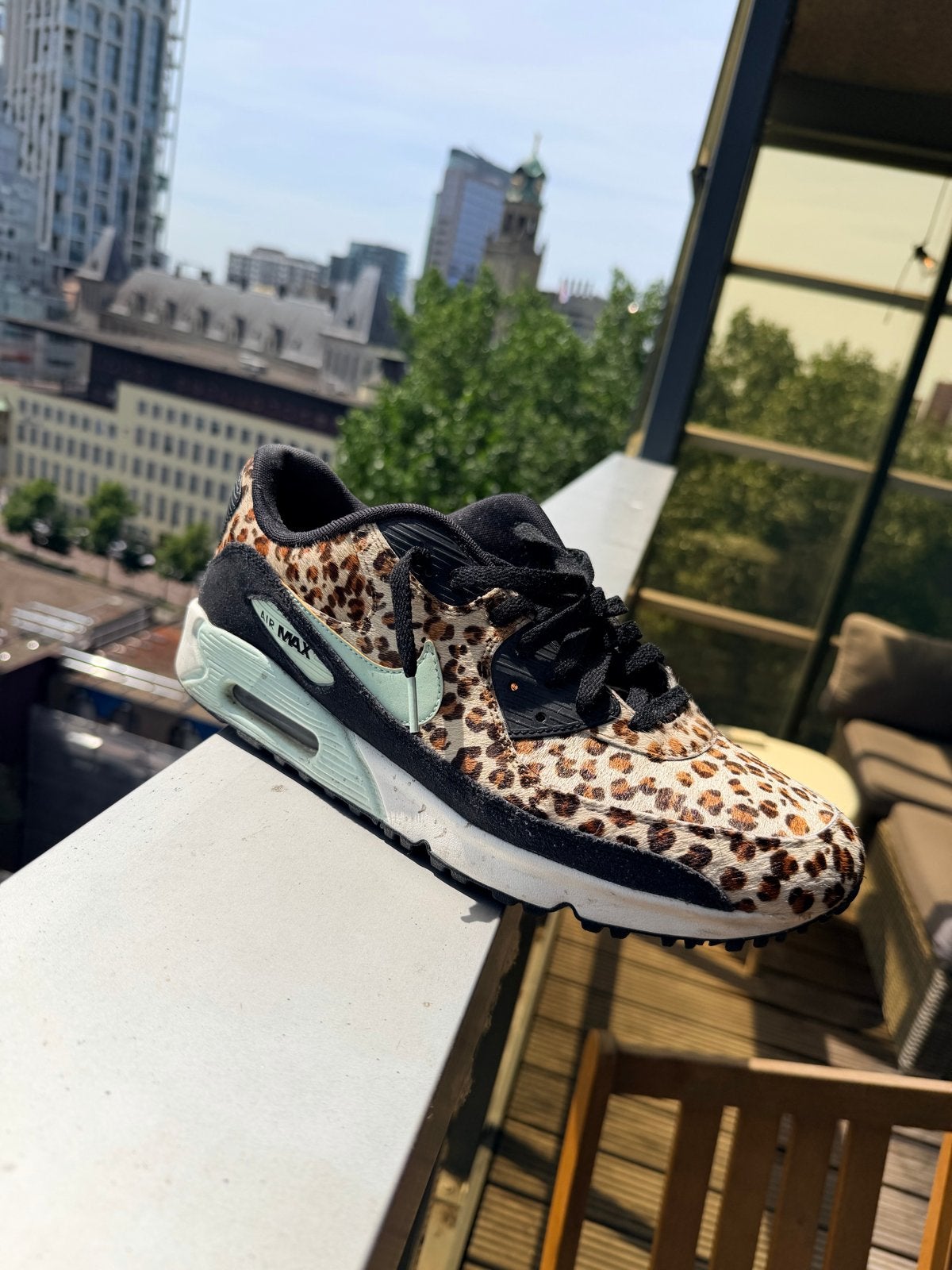 Nike Air Max 90 Leopard Print Sneakers, Ophalen, Zo goed als nieuw, Overige kleuren, Sneakers of Gympen