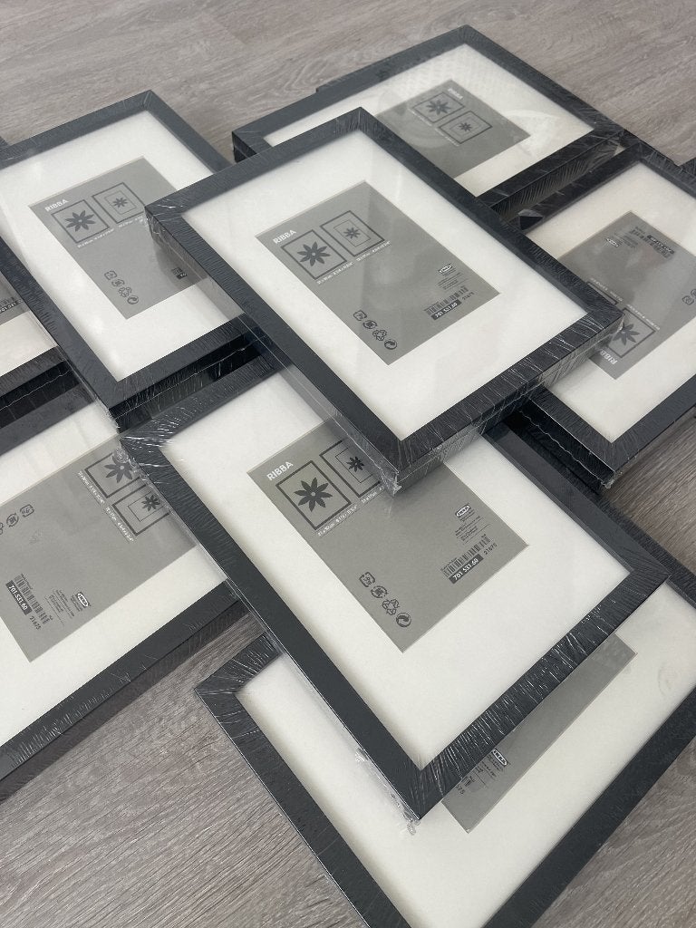 11 x IKEA RIBBA fotolijst 20 x 30 Zwart, Ophalen, Hout, Nieuw, Zwart