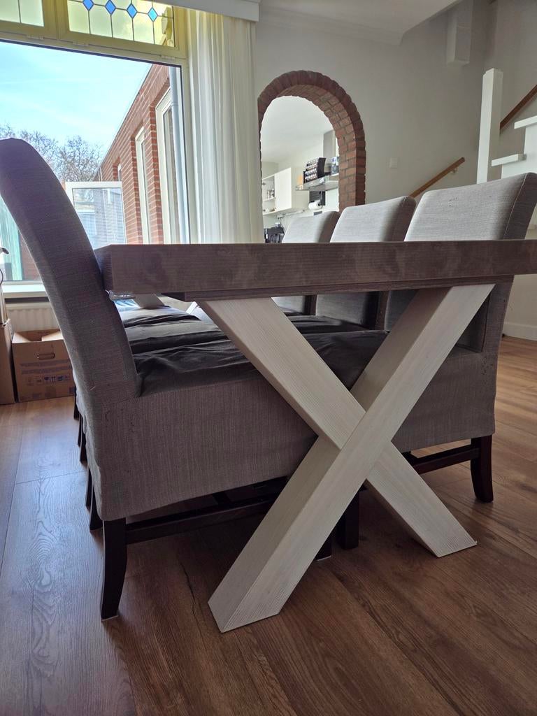 Eettafel voor 6 personen in zeer goede staat., Ophalen of Verzenden, Rechthoekig, 100 tot 150 cm