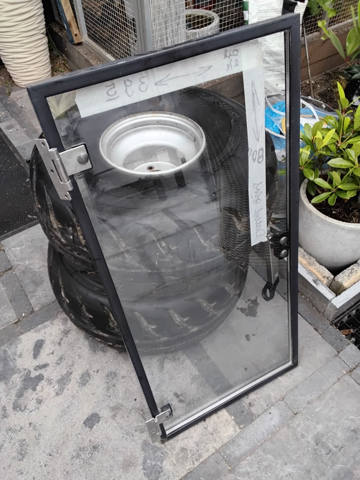 Raampje dubbelglas wc raampje keuken raampje uitklapraampje, Doe-het-zelf en Verbouw, Glas en Ramen, Gevelraam of Ruit, Gebruikt