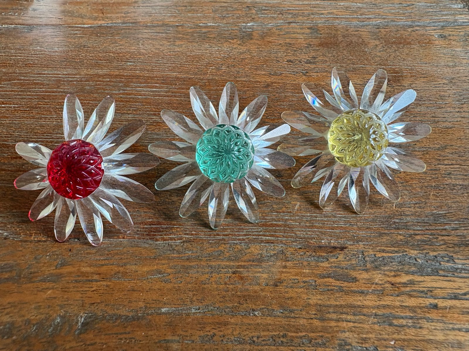 Swarovski Bloemen Rood, Groen, Geel - Rode mist 1 blaadje, Verzamelen, Ophalen, Zo goed als nieuw, Huisaccessoire
