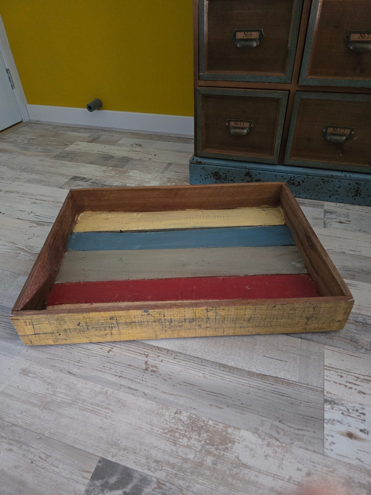 Dienblad landelijk industrieel (Xenos), Huis en Inrichting, Ophalen, Hout