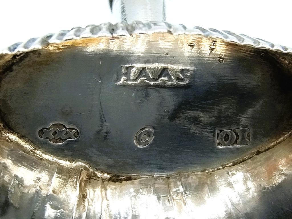 Zilveren theeschepje en theezeefje, J. Haas, Amsterdam, 1810, Antiek en Kunst, Verzenden