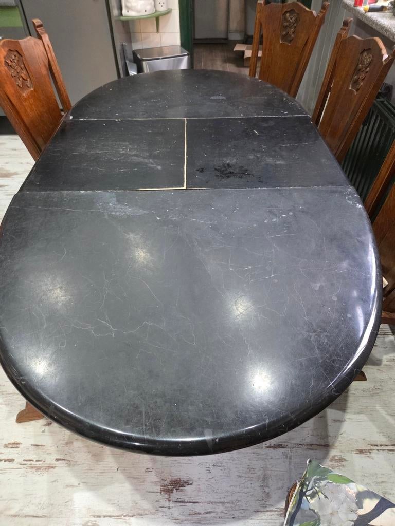 Uitschuifbare Marmeren Eettafel - 190/140x100x74 cm, Ophalen, Overige materialen, Gebruikt, 50 tot 100 cm