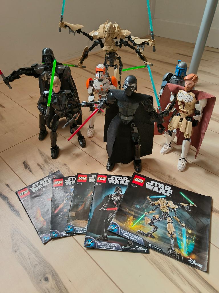 LEGO 7 Star Wars diverse buildable figures o.a. Darth Vader, Compleet, Star Wars, Lego, Ophalen of Verzenden