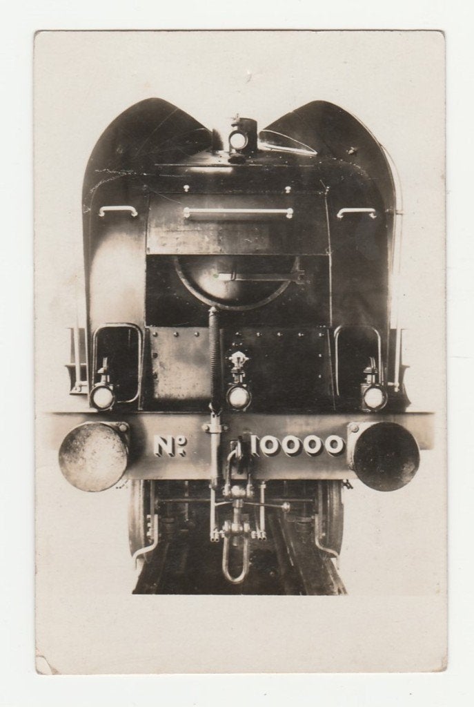 Treinen.  Locomotieven., Verzenden, 1920 tot 1940, Gelopen, Overige thema's