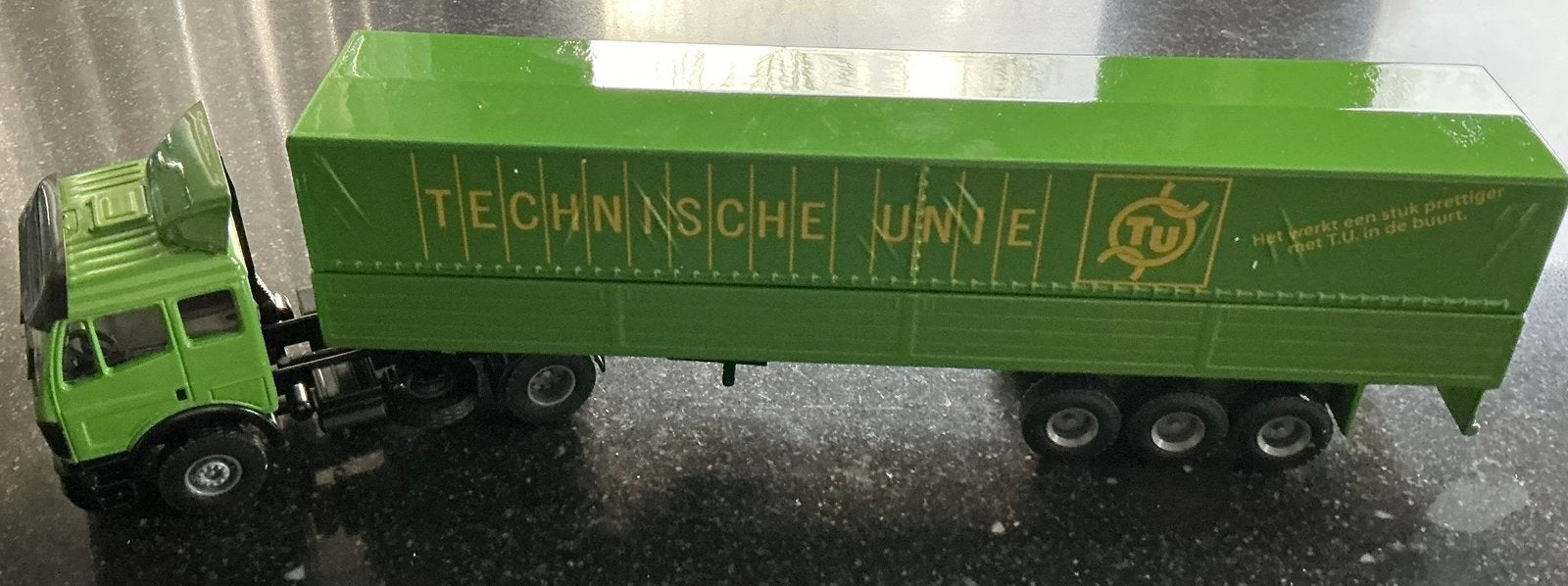 Mercedes 1933 met huiftrailer Technische Unie. NIEUW’, Overige merken, Groter dan 1:32, Nieuw, Ophalen of Verzenden