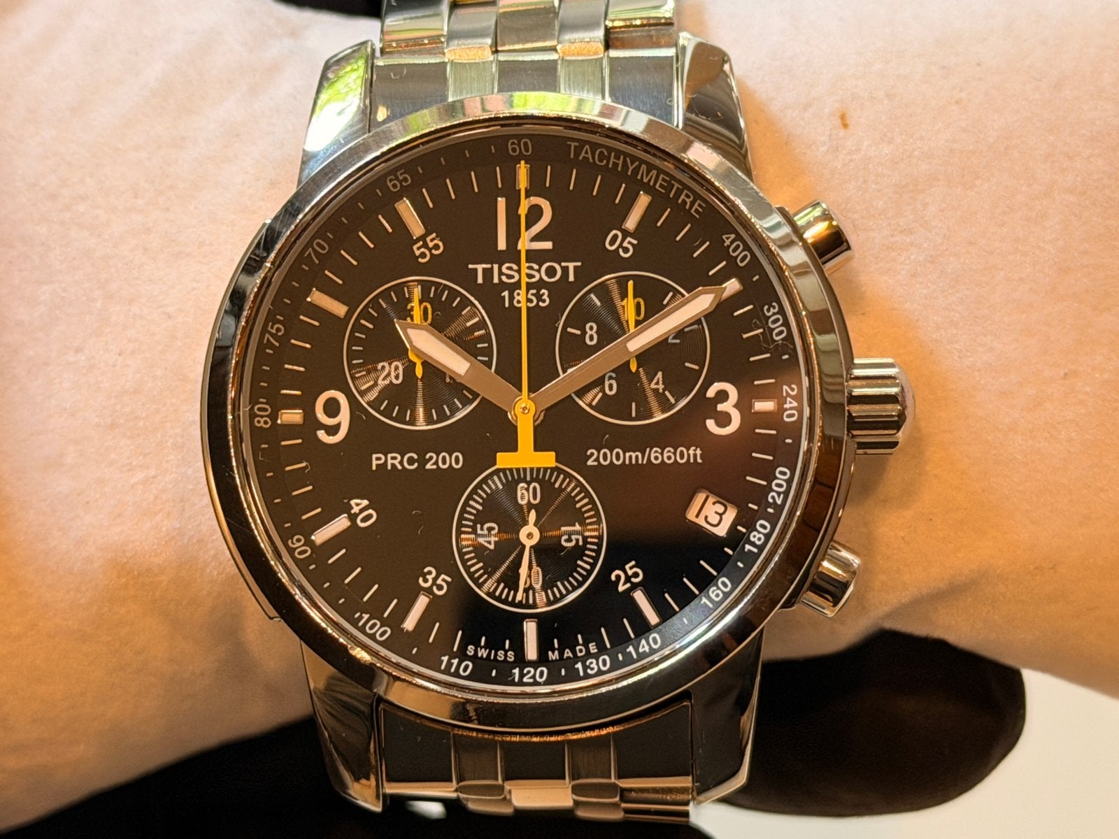 Tissot PRC 200 Chronograaf Herenhorloge - Zeer Goede Staat, Overige merken, Staal, Polshorloge, Ophalen of Verzenden