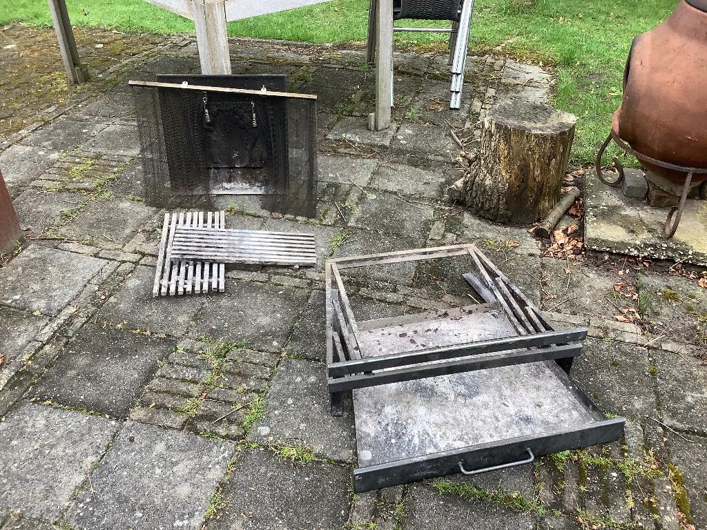 Complete open haard set, Huis en Inrichting, Haarden, Ophalen, Gebruikt, Inbouwhaard, Houthaard