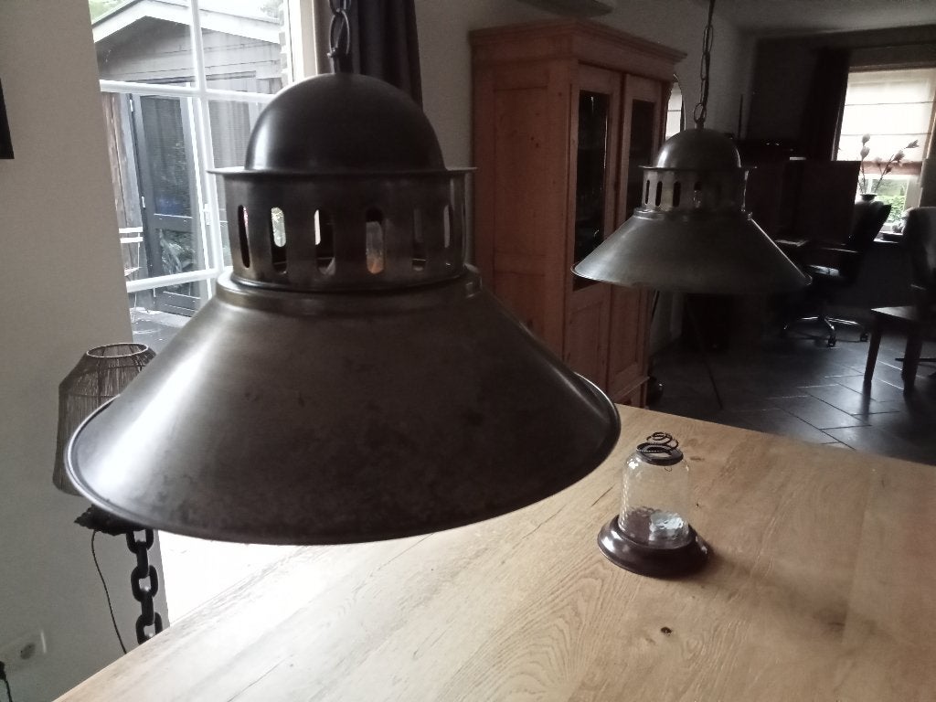 lampen, Huis en Inrichting, Lampen | Hanglampen, Ophalen, Industriele woonkamer lampen, E27 (groot), Zo goed als nieuw