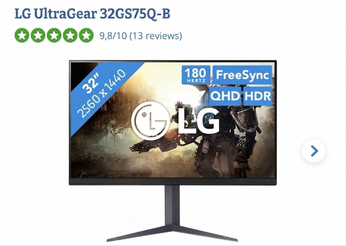 LG UltraGear 32 Inch monitor 1ms, IPS, 32 inch, Zo goed als nieuw, 1 tot 2 ms
