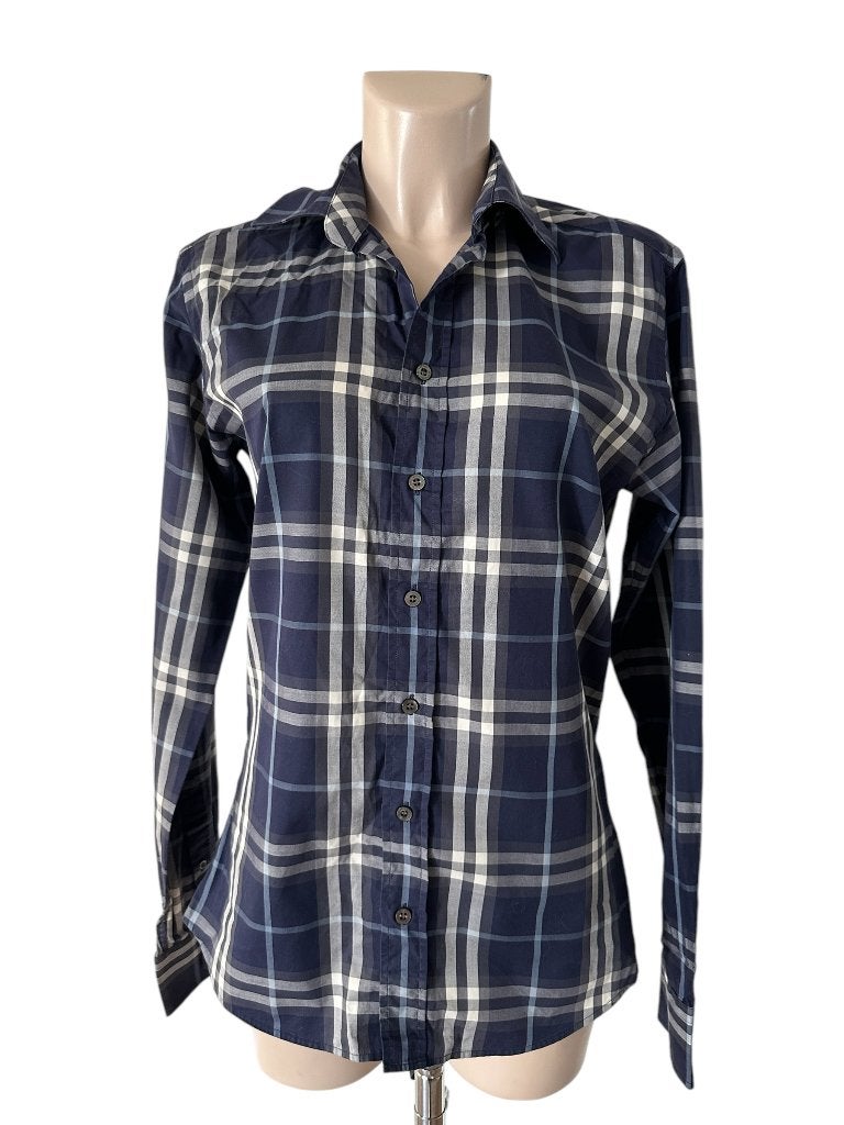 Burberry blouse S, Maat 38/40 (M), Zo goed als nieuw, Verzenden, Blauw