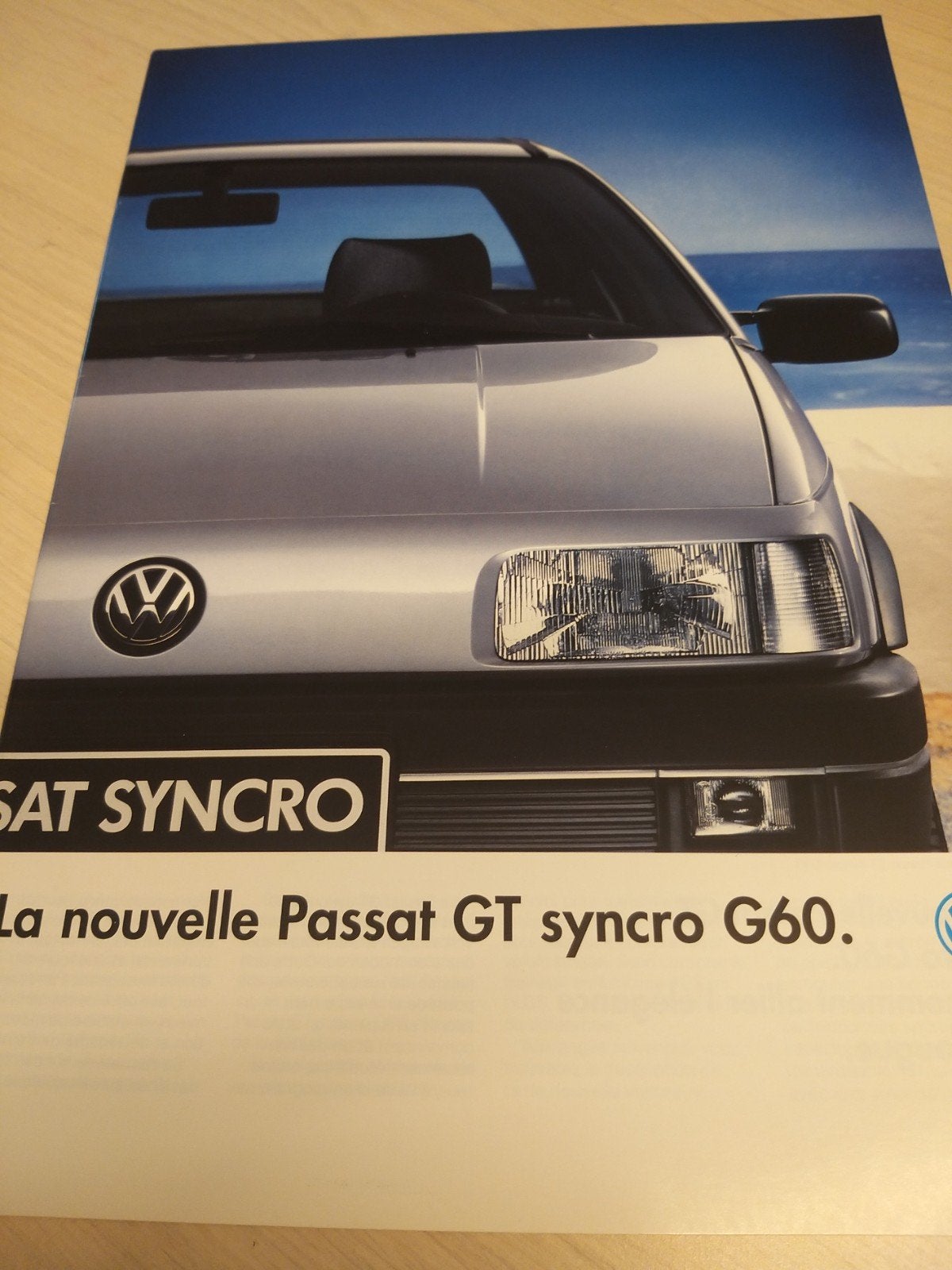 1989 Volkswagen Passat GT G60 SYNCRO 4X4 folder Frans izgst, Ophalen of Verzenden, Zo goed als nieuw, Volkswagen