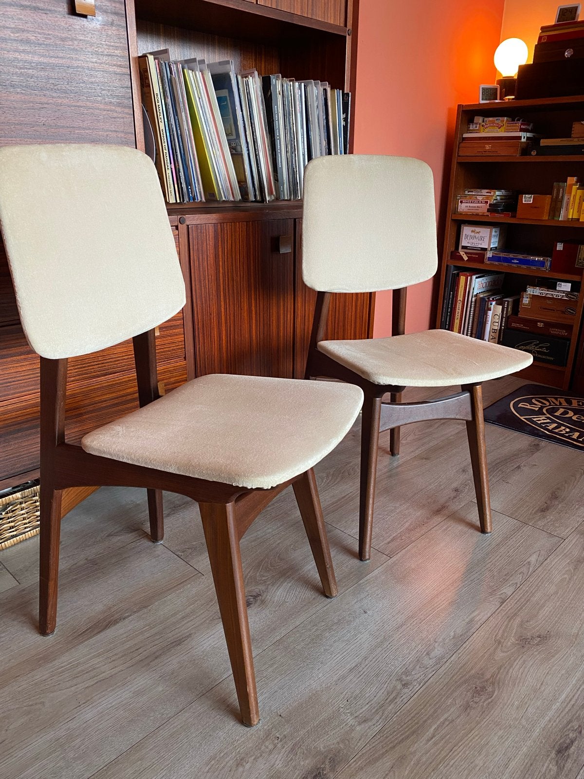 Vintage stoelen in Japandi stijl - Goede staat, Ophalen, Gebruikt, Twee, Overige kleuren