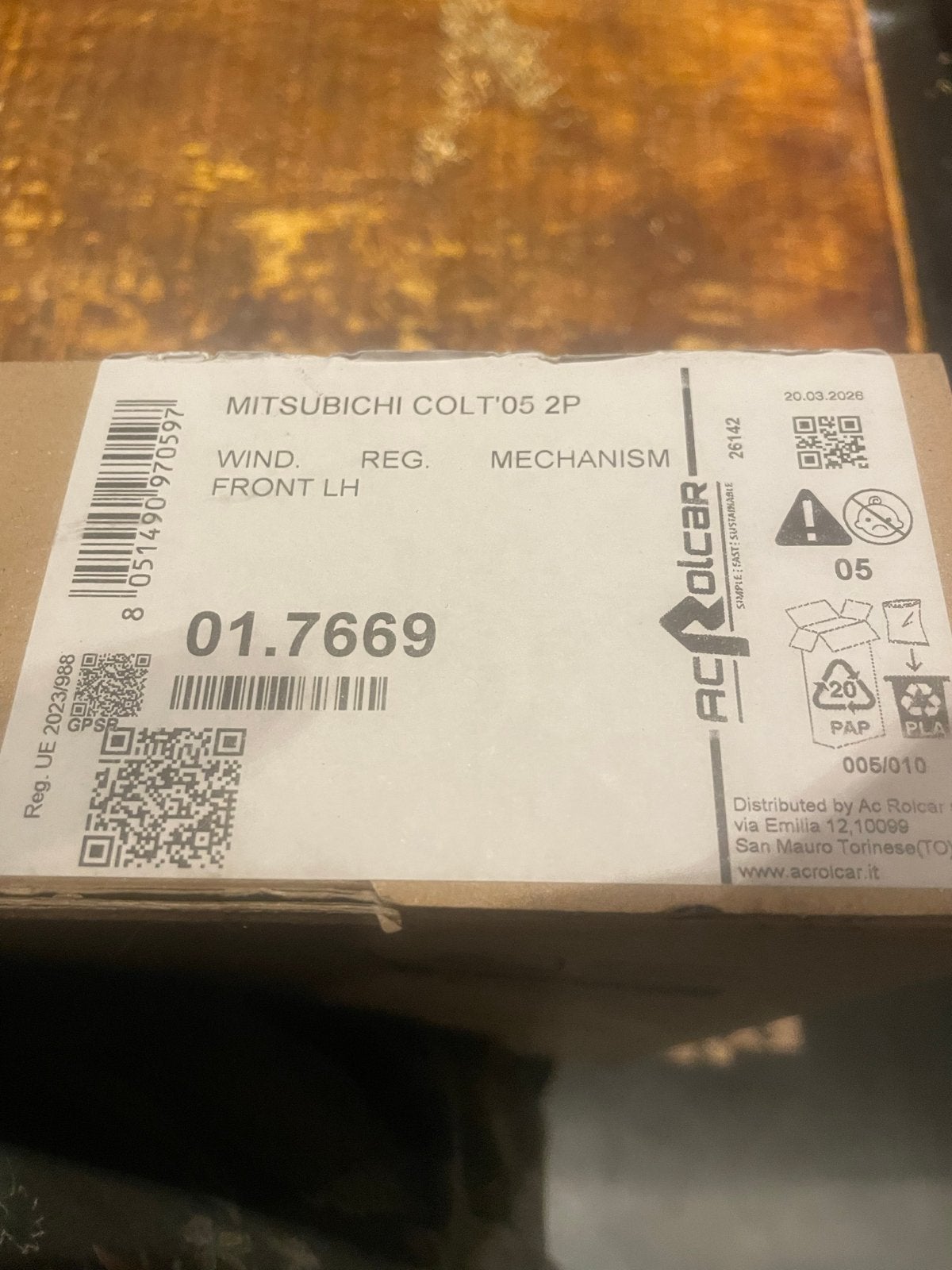 Mitsubishi Colt CZC Cabrio raammechanisme LV nieuw, Auto-onderdelen, Ophalen of Verzenden, Nieuw, Mitsubishi
