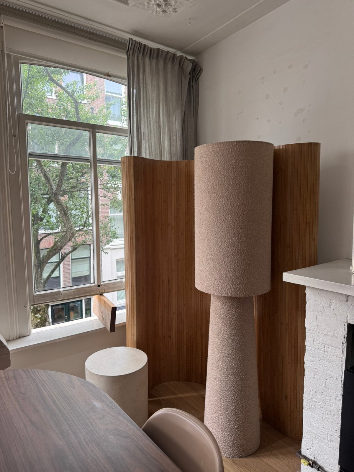 Vloer lamp japandi style, Huis en Inrichting, Ophalen, Zo goed als nieuw, Rond