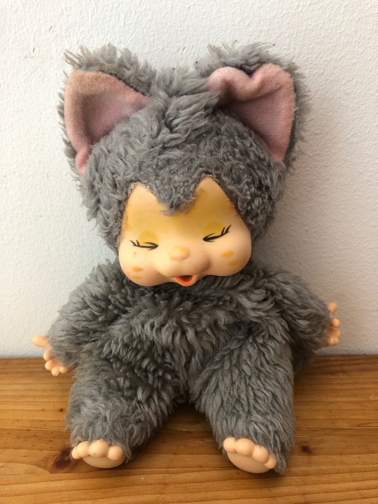 Vintage Sekiguchi Monchhichi Nyamy kat jaren ‘70 Japan, Ophalen of Verzenden, Gebruikt