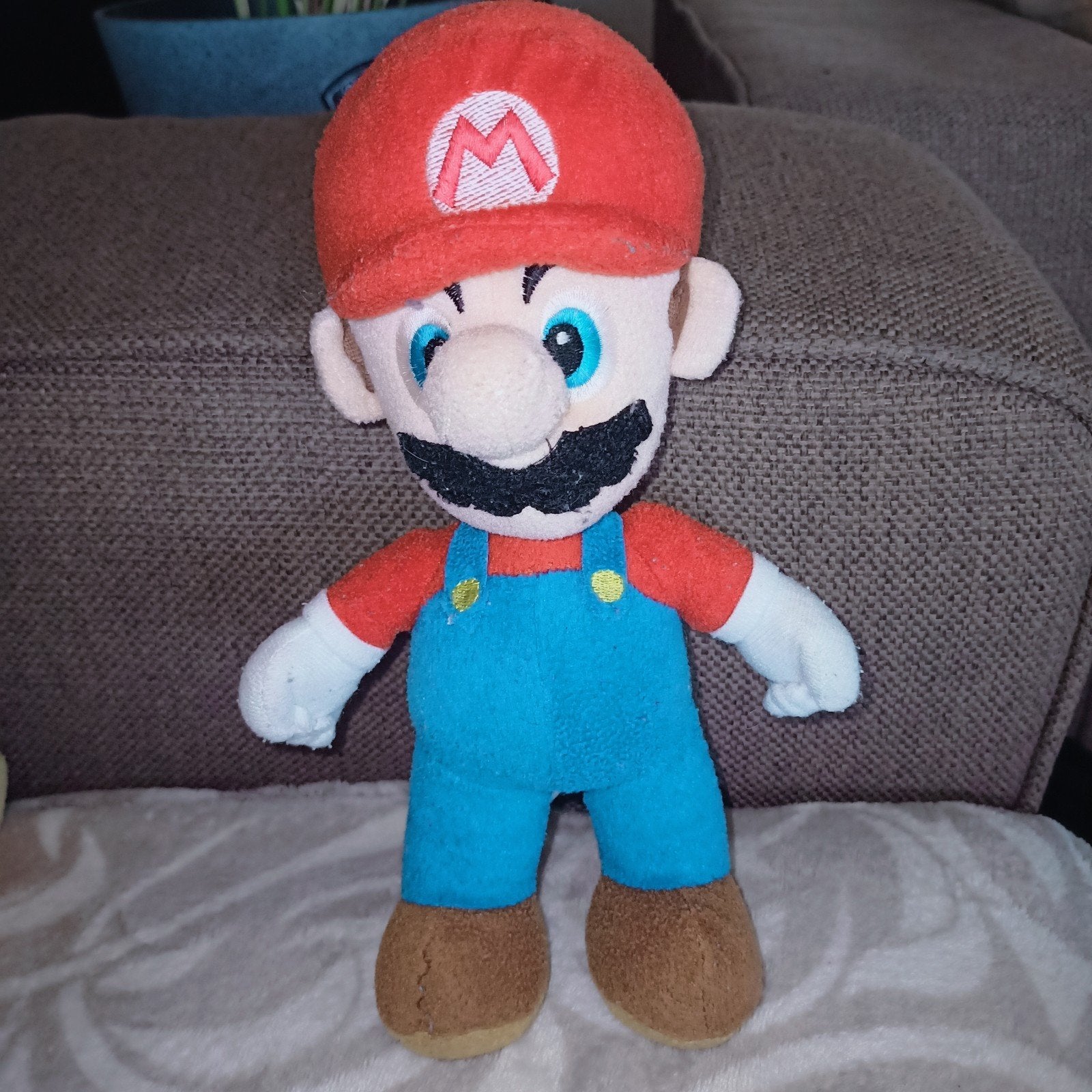 Mario, nintendo, super mario bros knuffel., Gebruikt, Overige typen, Ophalen of Verzenden, Middelgroot (20 tot 80 cm)