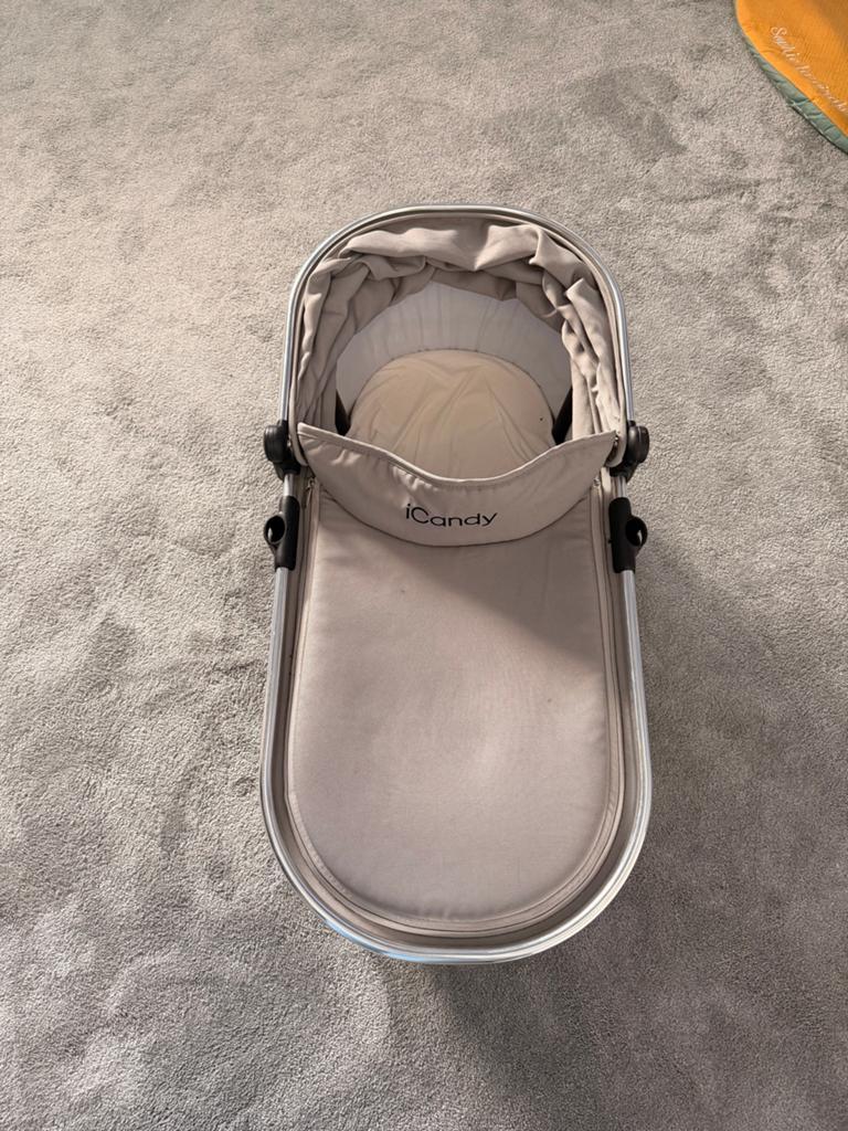 iCandy kinderwagen met reiswieg - Grijs, Gebruikt, Combiwagen, Met reiswieg, Ophalen