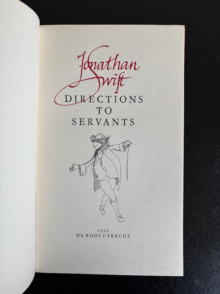 Jonathan Swift - Directions to servants - 1972 - De Roos, Boeken, Literatuur, Gelezen, Nederland, Ophalen of Verzenden