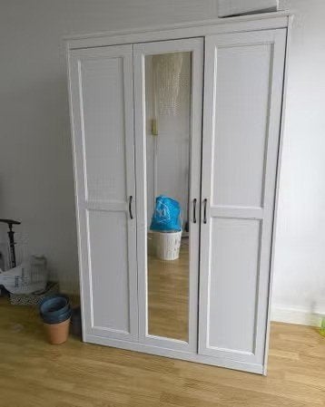 IKEA SONGESAND kledingkast wit – gedemonteerd, Huis en Inrichting, Ophalen, Gebruikt, 100 tot 150 cm, 150 tot 200 cm